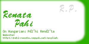 renata pahi business card